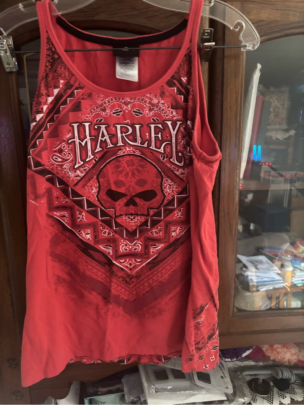Graphic Red Tank Top - Picture 2 of 4